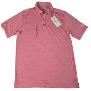 Walter Hagen Polo Shirt Men's Small Clubhouse Striation Pink NWT